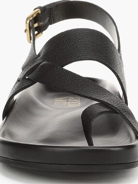 Franco Sarto Beryl Black Leather Crossover Strap Sandals. Purchased at Nordstrom